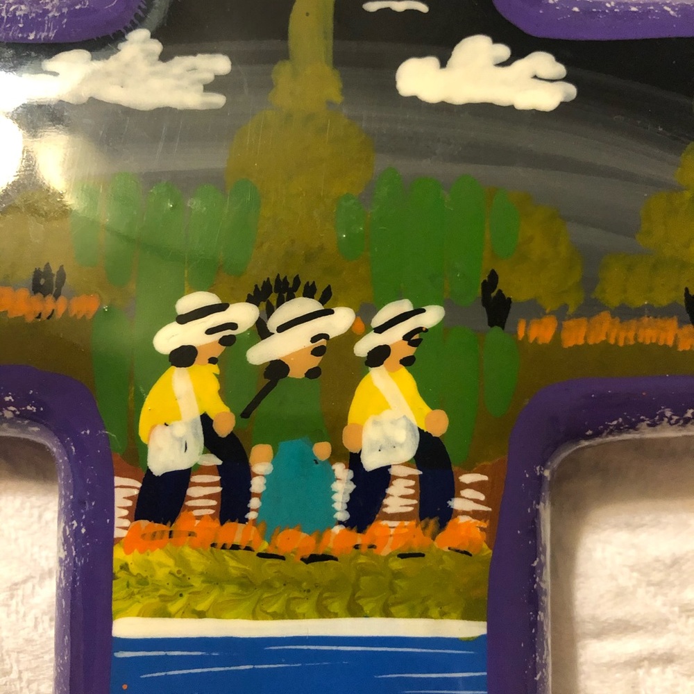 Ceramic wall hanging cross. Made of ceramic clay - Picture 4 of 7